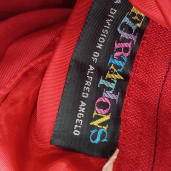 Vintage 1970s Flirtations By Alfred Angelo Maxi Dress Ball Gown Red Sequin 4 - Picture 9 of 9